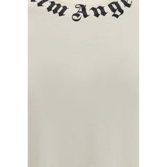Palm Angels Beige Cotton T-Shirt