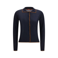 Max Mara Blue Silk Cardigan