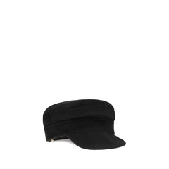 P.A.R.O.S.H. Black Wool Oves Aries Cap (Baseball Hat)