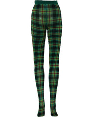 Dolce & Gabbana Multicolor Plaid Tights Stocking Pantyhose Socks