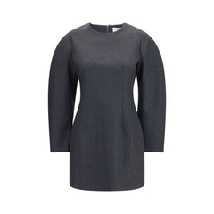 P.A.R.O.S.H. Gray Wool Oves Aries Casual Dress