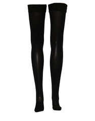 Dolce & Gabbana Black 100% Nylon Thigh High Stockings Socks