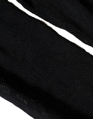 Dolce & Gabbana Black All Over Print Sheer Stretch Tights Socks