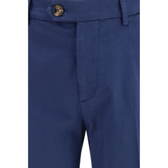 Brunello Cucinelli Blue Cotton Pants