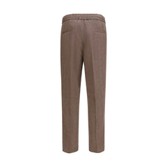 Brunello Cucinelli Brown Linen Casual Pants