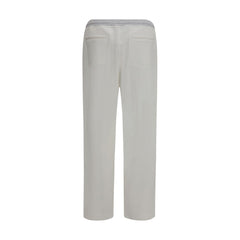 Brunello Cucinelli White Cotton Casual Pants