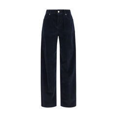 Max Mara Blue Cotton Pants