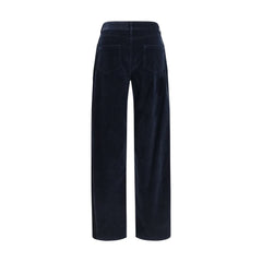 Max Mara Blue Cotton Pants