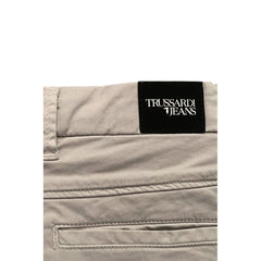 Trussardi Jeans Grey Cotton Men Pants