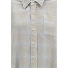 R13 Blue Cotton Pattern Shirt