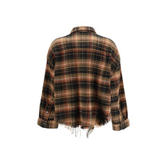 R13 Brown Cotton Pattern Shirt