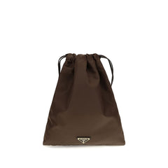 Prada Brown Polyamide Clutch Bag