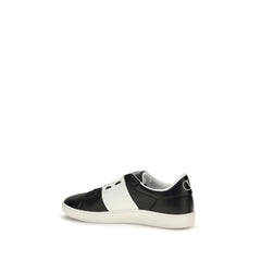 Valentino Garavani Black Calf Leather Bos Taurus Sneakers