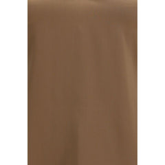 Brunello Cucinelli Brown Silk Sleeveles T-Shirt
