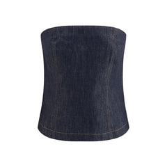 Brunello Cucinelli Blue Cotton Bodysuit