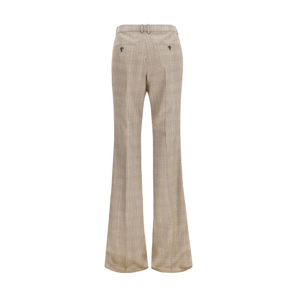Saint Laurent Beige Wool Oves Aries Flared Pants