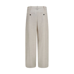 Brunello Cucinelli Beige Wool Oves Aries Dress Pants