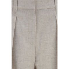 Brunello Cucinelli Beige Wool Oves Aries Dress Pants