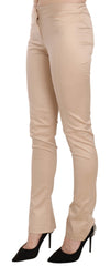 Just Cavalli Crèmefarbene Low Waist Skinny Business-Hose