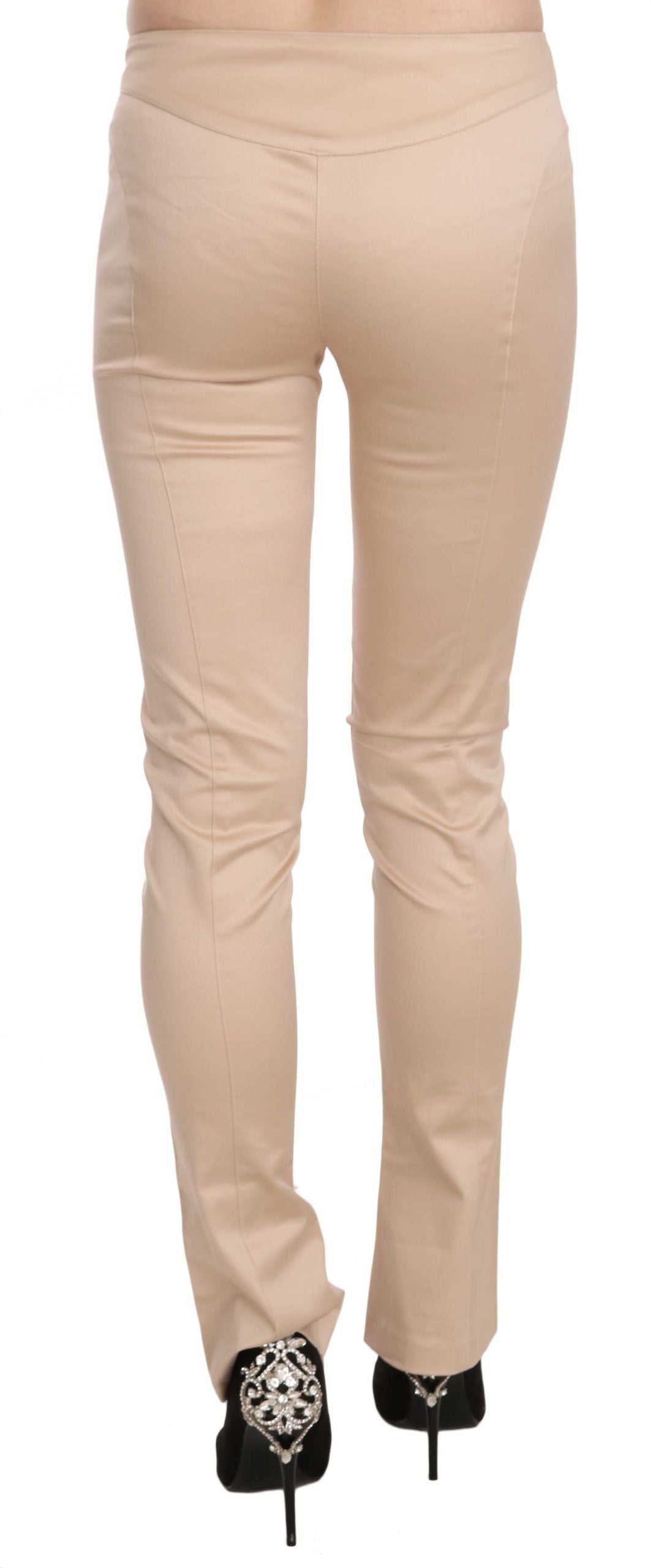 Just Cavalli Crèmefarbene Low Waist Skinny Business-Hose