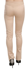 Just Cavalli Crèmefarbene Low Waist Skinny Business-Hose