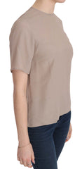 Dolce & Gabbana Beige Rundhals-Kurzarmbluse