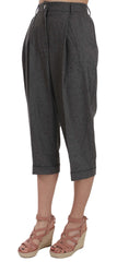 Dolce & Gabbana Cropped Hose aus Wolle mit Bundfalten