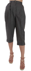 Dolce & Gabbana Cropped Hose aus Wolle mit Bundfalten