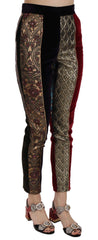 Dolce & Gabbana Multikleurige Jacquard Cropped Taps Toelopende Broek