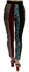 Dolce & Gabbana Multikleurige Jacquard Cropped Taps Toelopende Broek