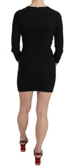 John Richmond Black Crystal Stretch Minikleid
