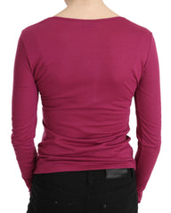 Pink Exte Crystal Embellished Long Sleeve Top
