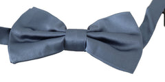Dolce & Gabbana Blauwe 100% Zijden Verstelbare Nekstrik Papillon