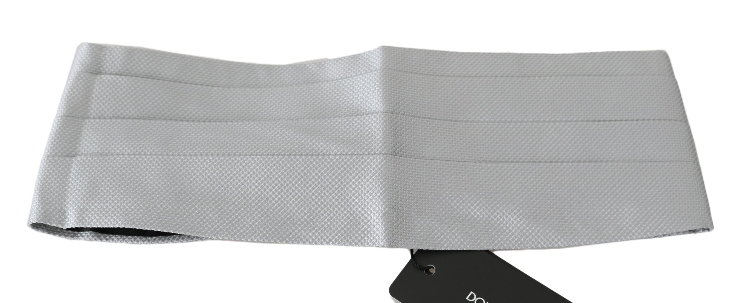 Dolce & Gabbana Grauer Herren-Taillengürtel 100% Seide Kummerbund