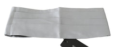 Dolce & Gabbana Grauer Herren-Taillengürtel 100% Seide Kummerbund