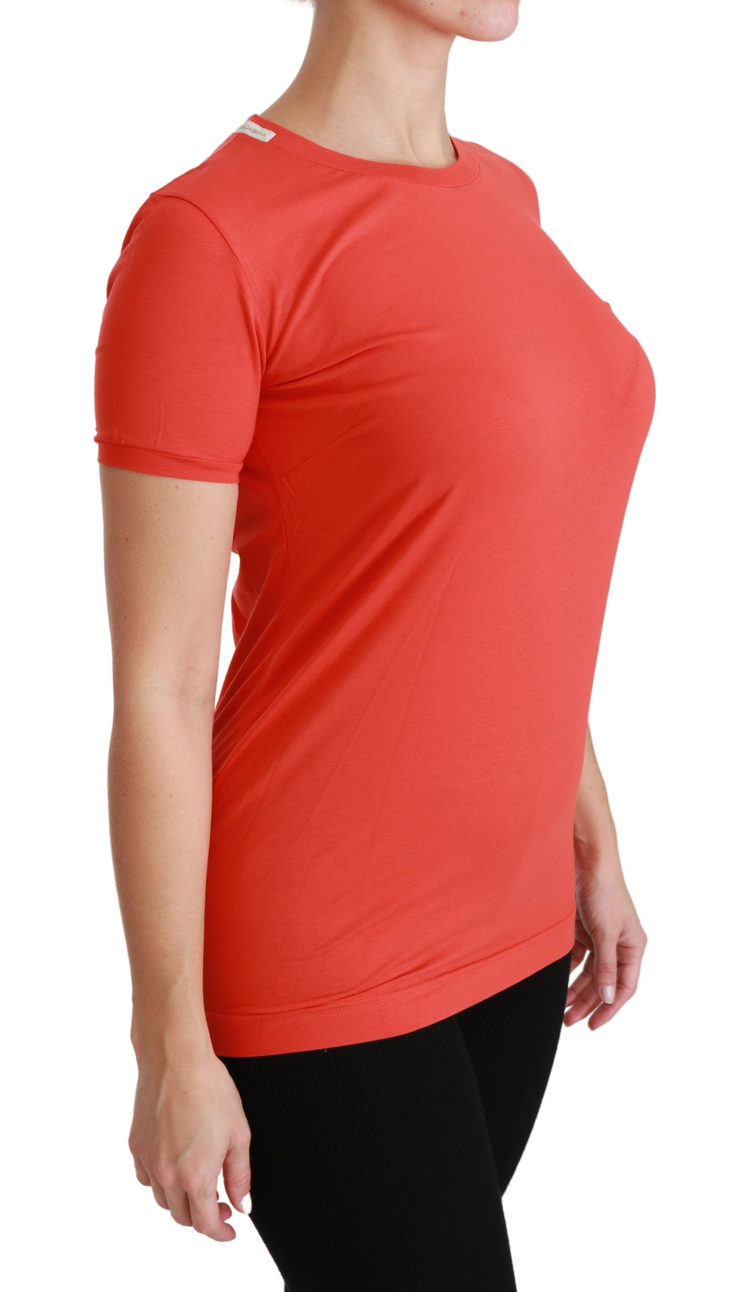Dolce & Gabbana Rood Ronde hals Korte mouwen T-shirt Katoenen top