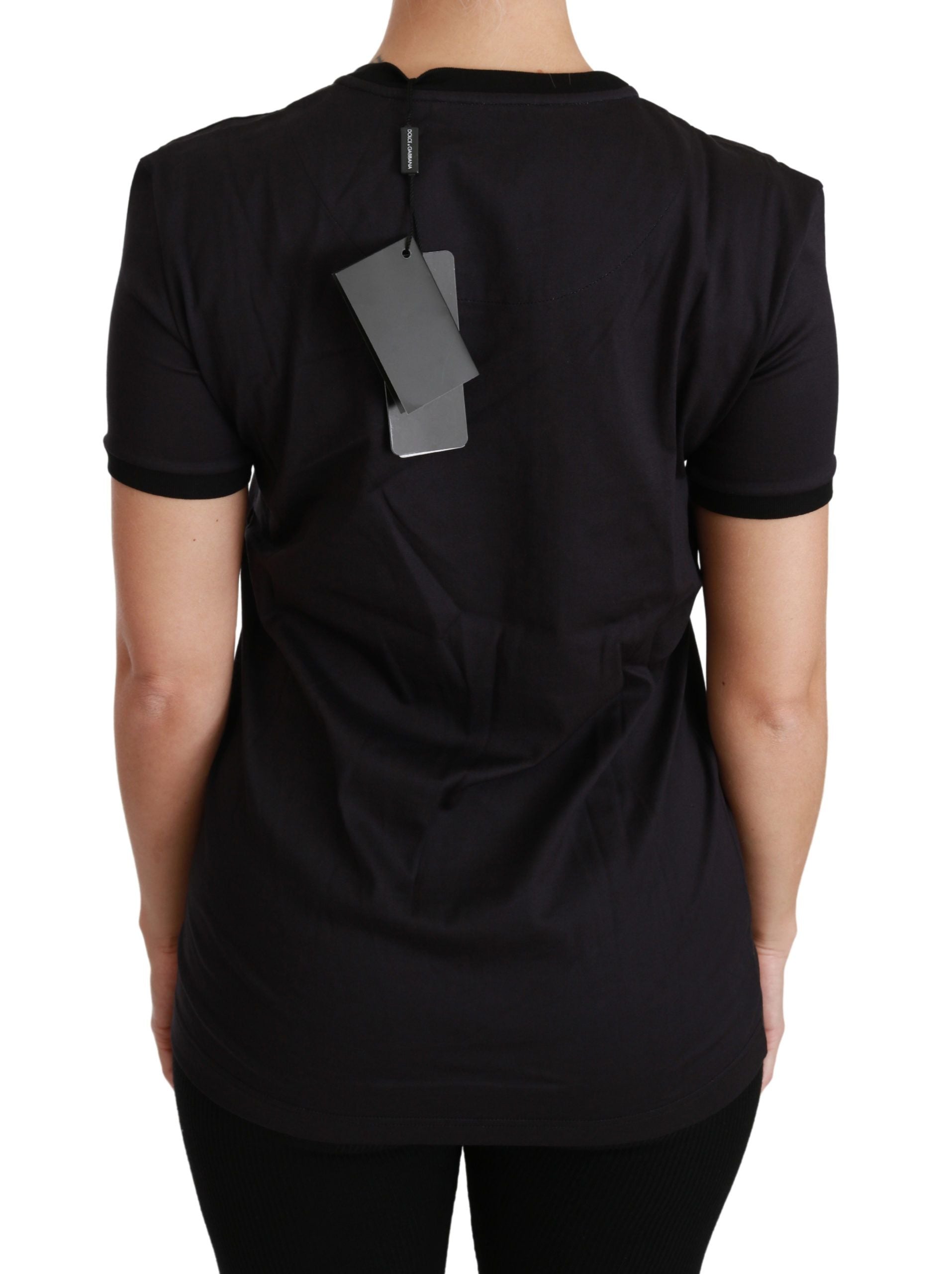Dolce & Gabbana Schwarzes #ImAChristmasTree Rundhals-T-Shirt