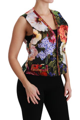 Dolce & Gabbana Ärmellose Weste mit mehrfarbigem Blumenmuster