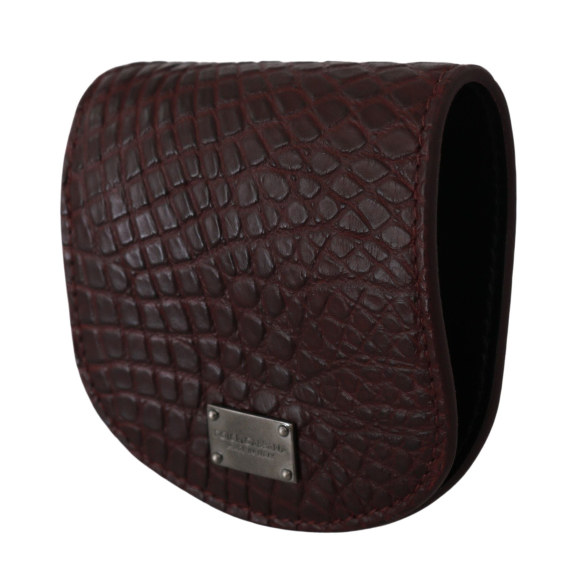 Dolce & Gabbana Braunes Kondom-Etui aus Exotischem Leder