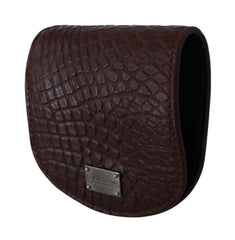 Dolce & Gabbana Braunes Kondom-Etui aus Exotischem Leder