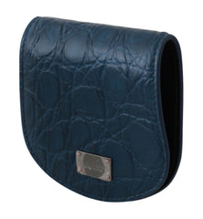 Dolce & Gabbana Blaues Leder Etui Kondomhülle