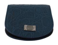 Dolce & Gabbana Blaues Leder Etui Kondomhülle