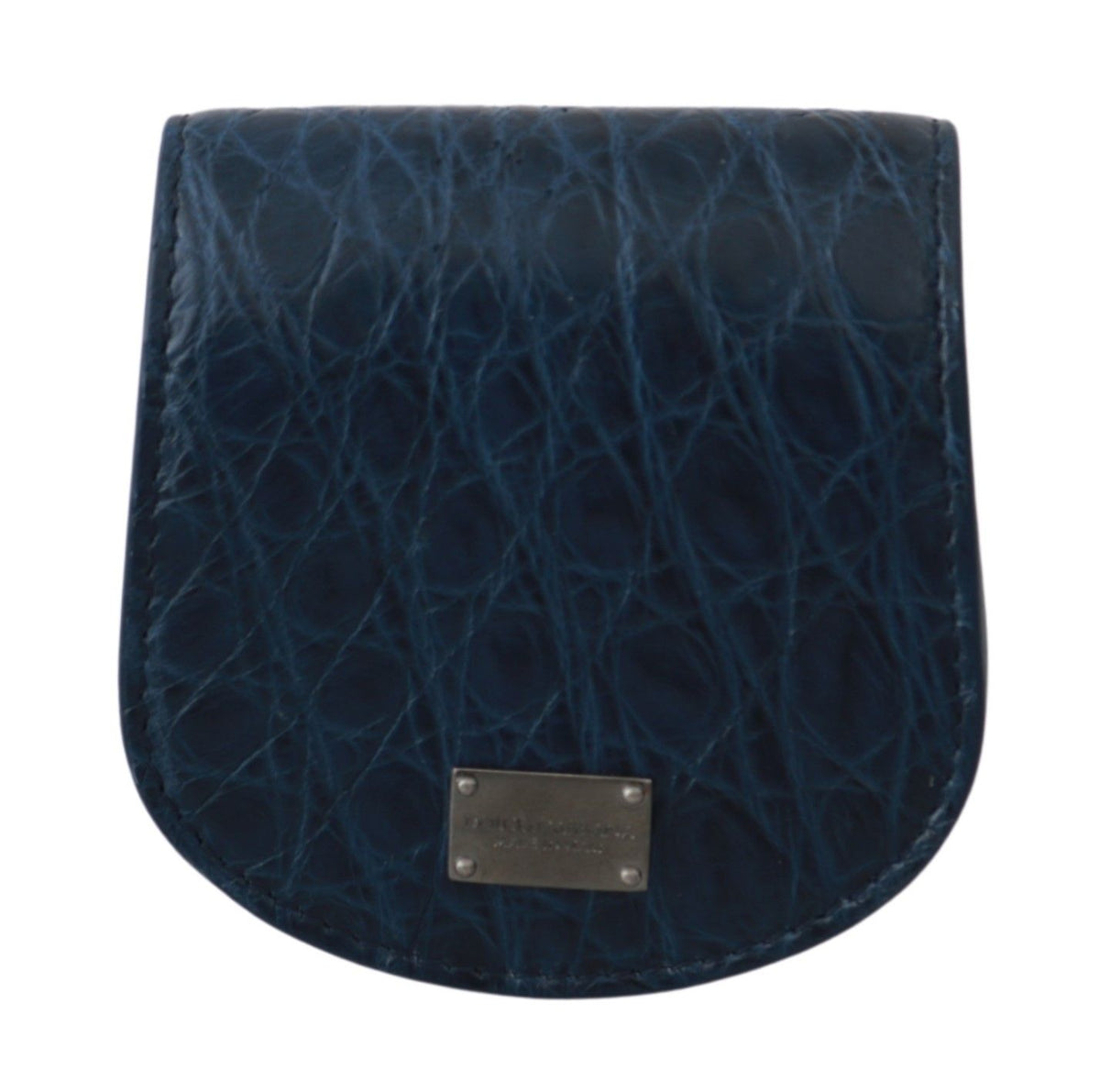 Dolce & Gabbana Blaues Etui Brieftasche Blaues Kondometui aus Exotenleder