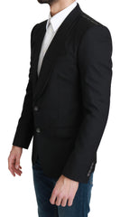 Dolce & Gabbana Zwarte Enkele Rij Knopen Formele Wollen Blazer