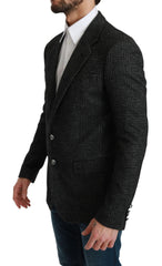 Dolce & Gabbana Grijs Geruit Slim Fit Colbert Blazer