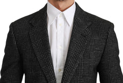 Dolce & Gabbana Grijs Geruit Slim Fit Colbert Blazer