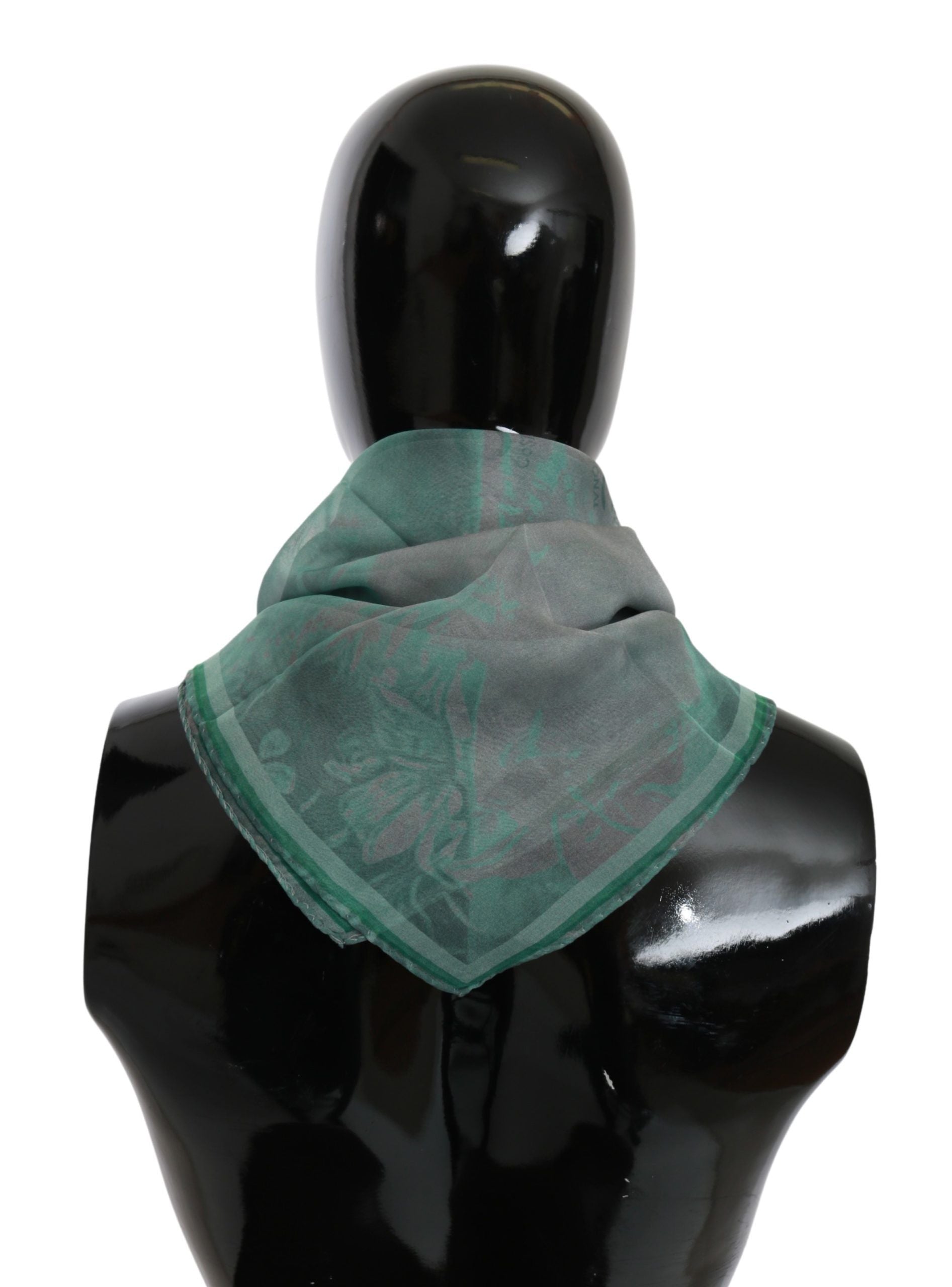 Costume National Grüner Seidenschal Foulard Umschlagtuch