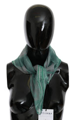 Costume National Grüner Seidenschal Foulard Umschlagtuch