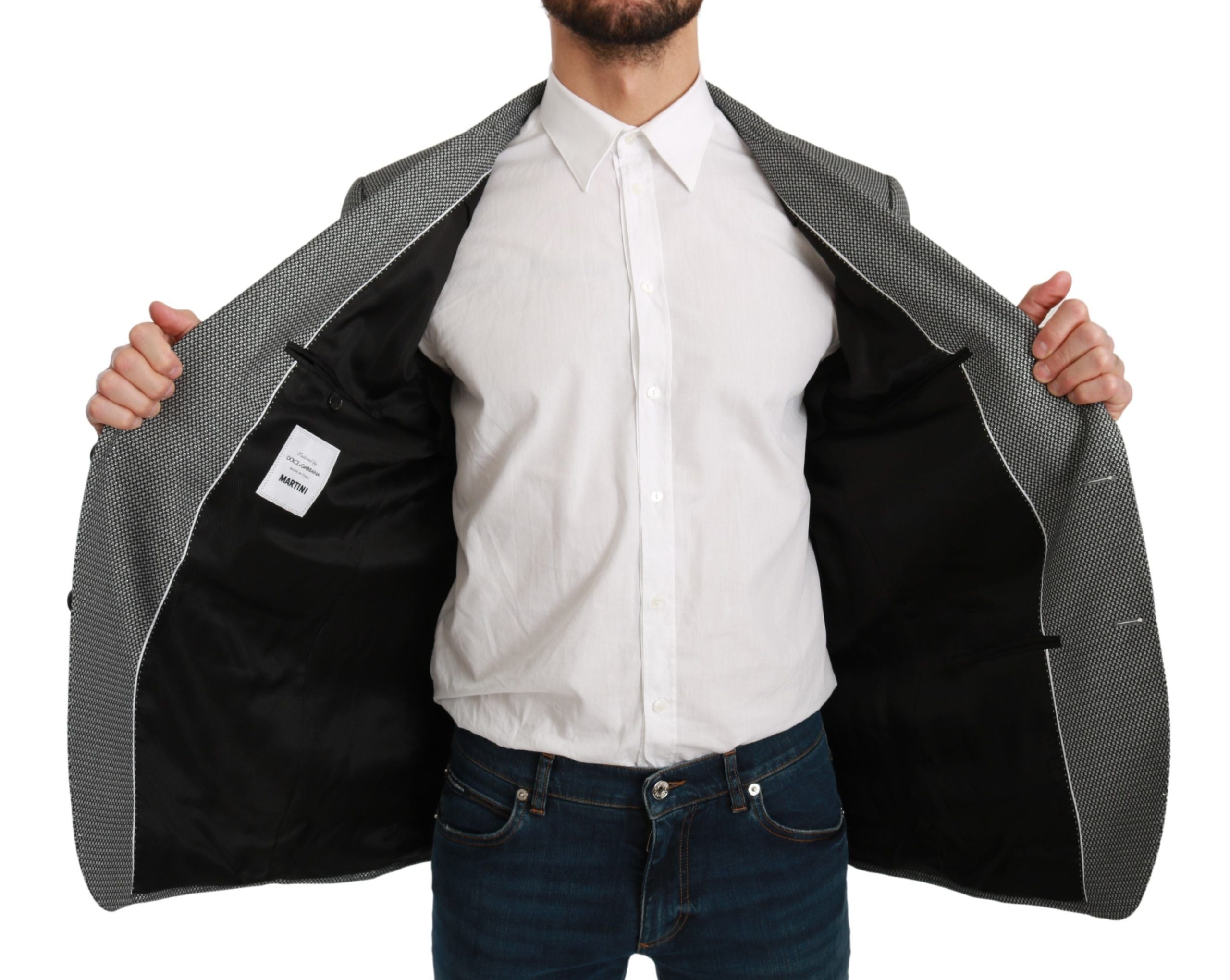 Dolce & Gabbana Grauer schmal geschnittener MARTINI Blazer