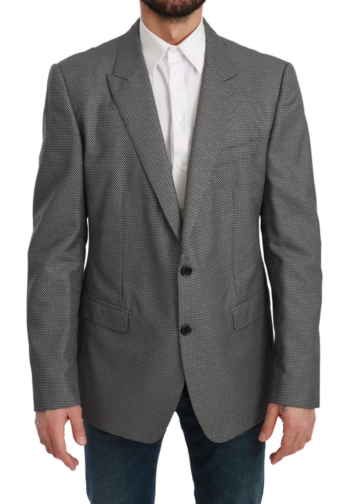 Dolce & Gabbana Grauer schmal geschnittener MARTINI Blazer